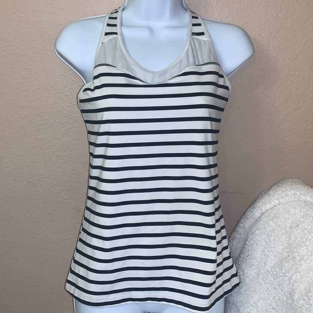 Athleta striped workout tank top